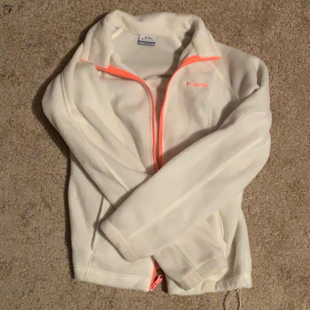 White Columbia fleece size medium